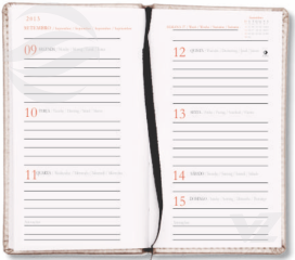 Miolo semanal horizontal - Agenda Personalizada