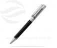 Caneta de metal com detalhe em couro VRB11.128