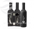 Kit vinho com 3 peças em formato de garrafa VRB9915G